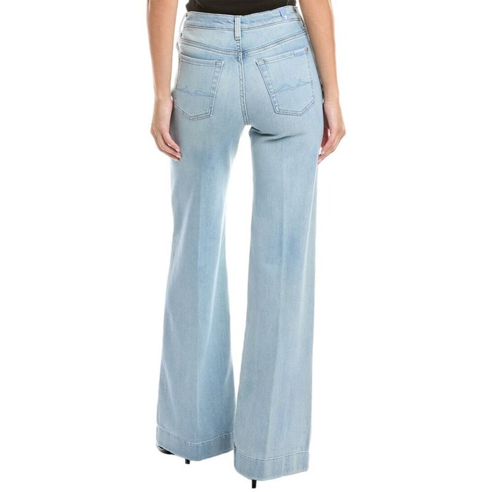 7 For All Mankind Womens  Modern Dojo Nador High-Rise Trouser Flare Jean, Blue - Picture 2 of 3